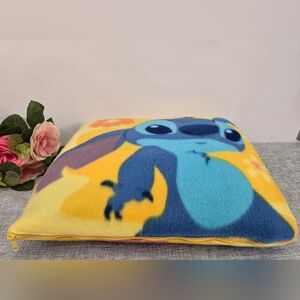 Cute Lilo and Stitch 2-in-1 Yelllow Plush‎ Pillow/ Blanket 64'x50'